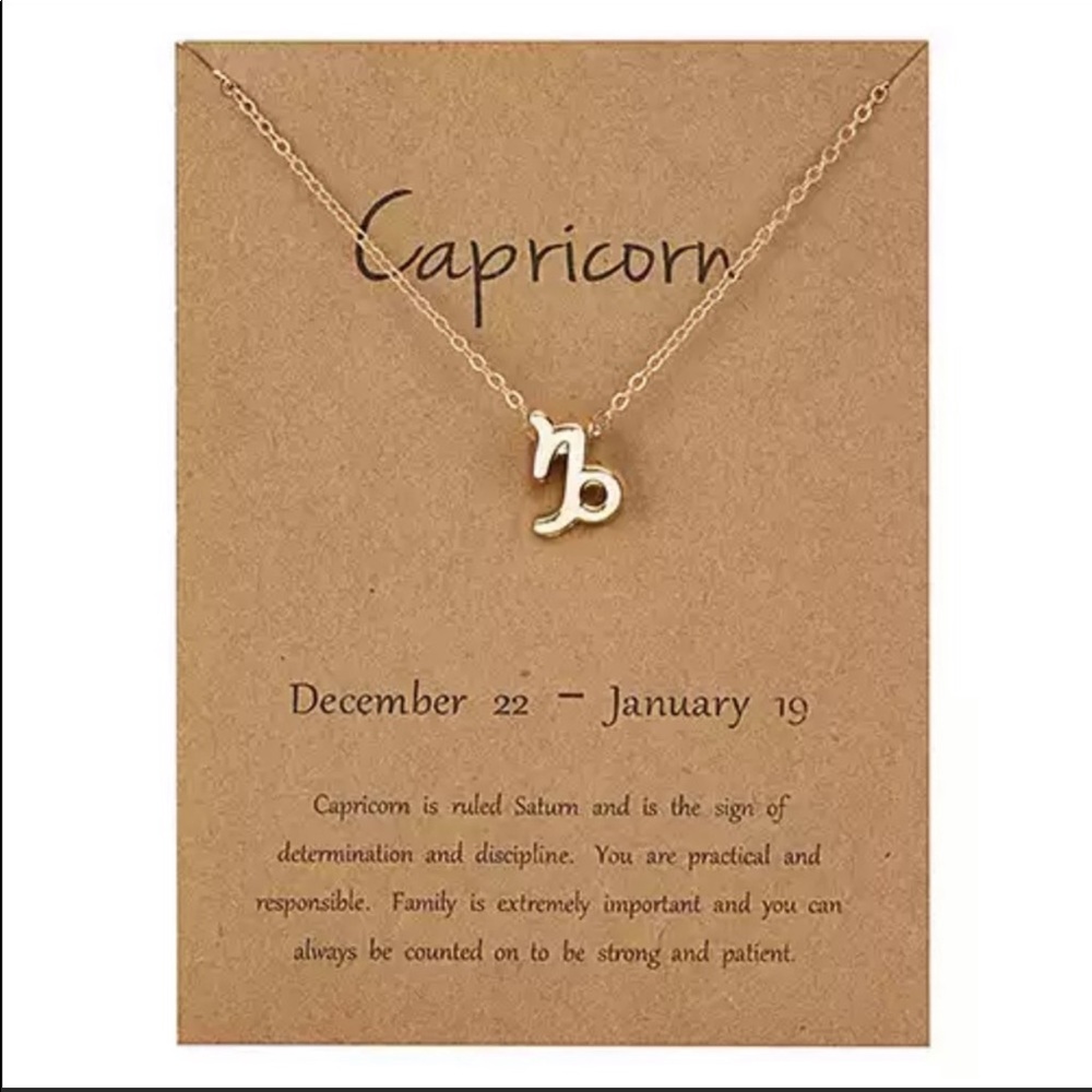 New Gold Capricorn ♑️ Necklace